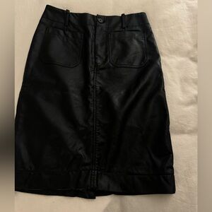 Maeve Anthropologie faux leather skirt